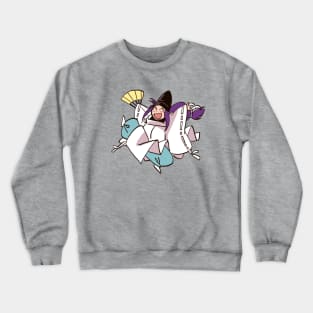 I draw happy dance chibi fujiwara no sai / Hikaru no Go Crewneck Sweatshirt